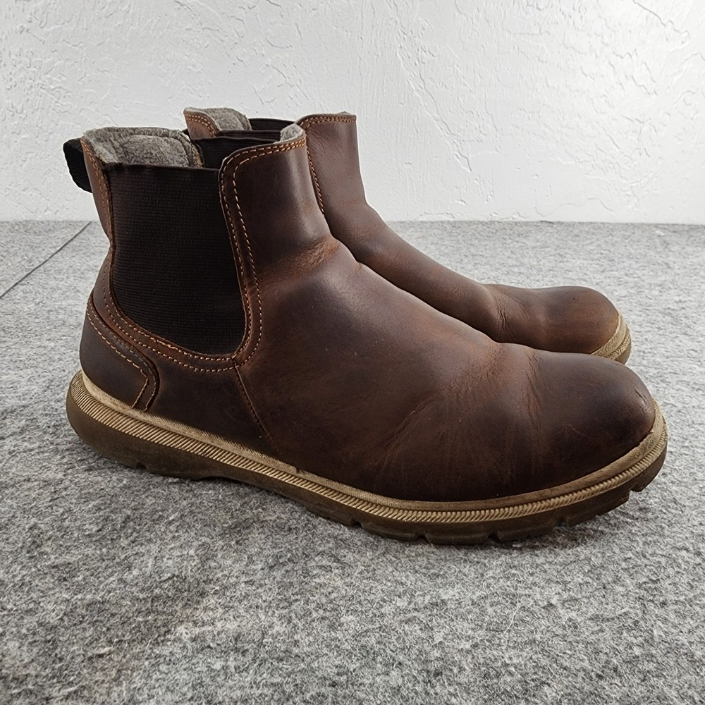 Florsheim Brown Leather Insulated Chelsea Boots Gorpcore Winter Mens 8.5